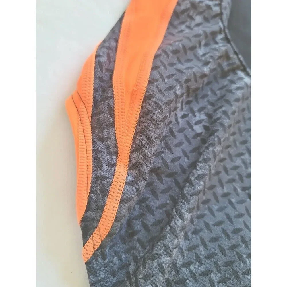 TYR Female Durafast Elite DiamondFit Swimsuit Black Orange, Size 34/M/8